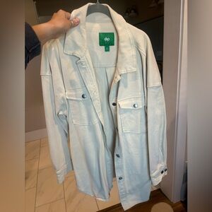 Cream/Gray Denim Jacket